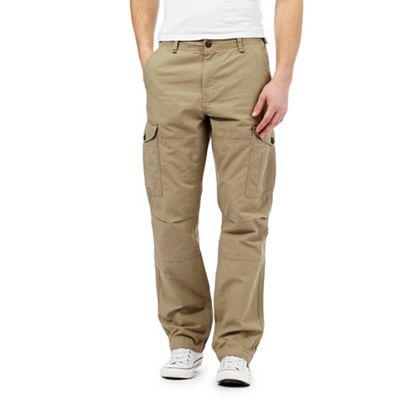 Red Herring Big and tall beige cargo trousers